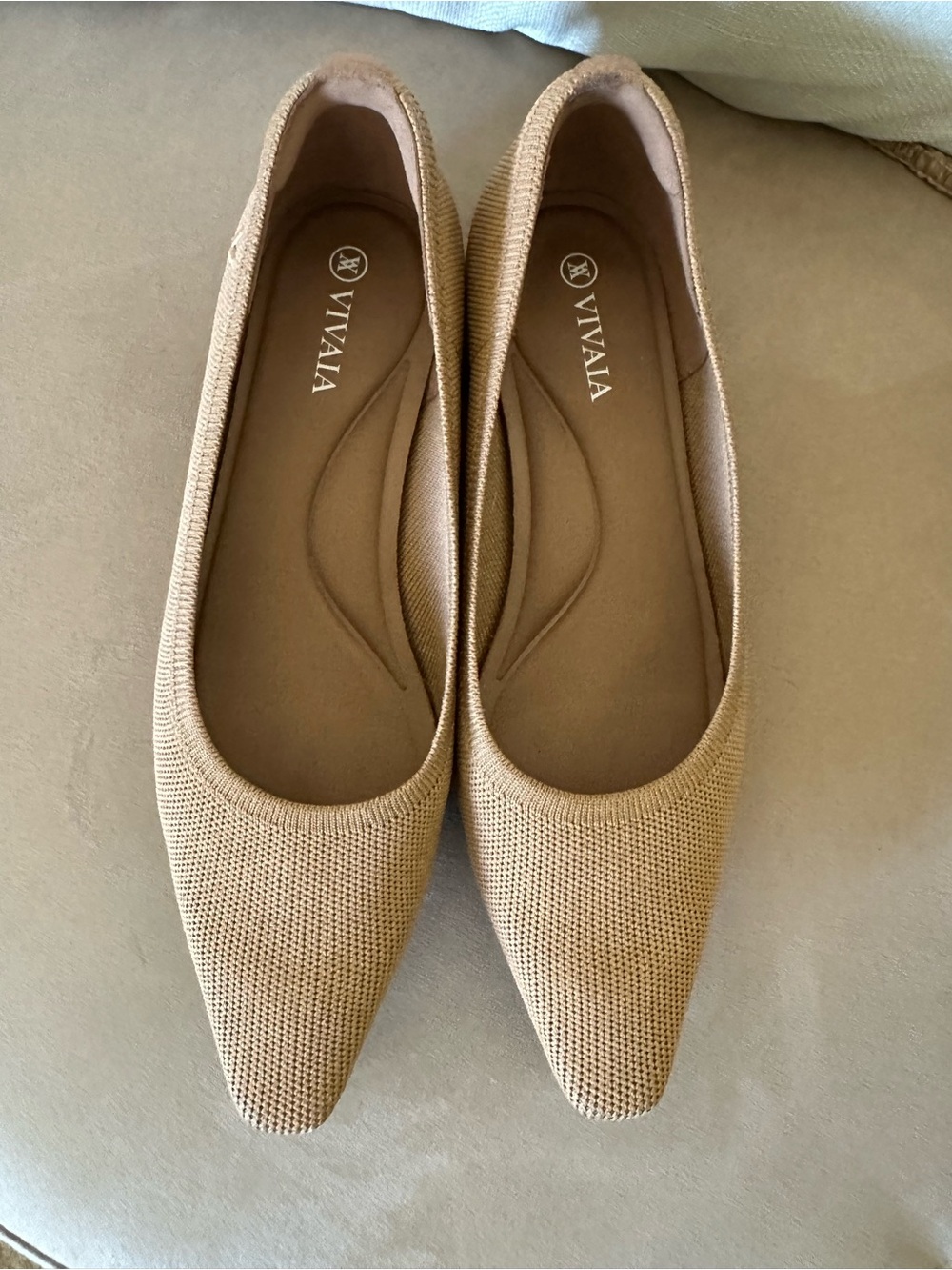 VIVAIA Minnie Pro Small Square Toe Heels Flats Women's size 37 US size 6 - Picture 8 of 11